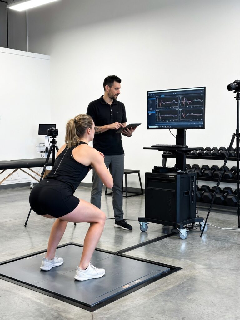 Patient working with a provider at a performance physical therapy clinic in Decatur