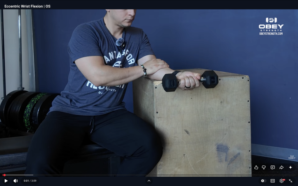 Wrist Flexion Eccentrics For Golfer’s Elbow with Dr. Dave