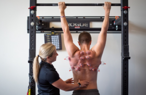  Athlete performing mobility and flexibility drills at a sports performance clinic in Decatur, GA